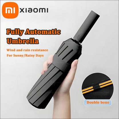 Parapluie Xiaomi Pliant Automatique 24 Arceaux, Double Ossature, SPF 50, Résistant Pluie & Vent .
