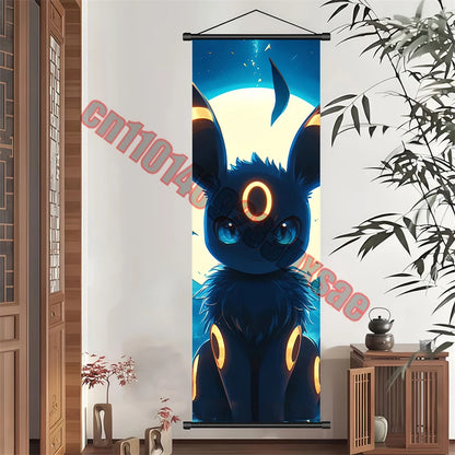 Peinture artistique Pokémon classique japonais – Pikachu, Gengar, Mewtwo – Décoration murale chambre à coucher haute qualité