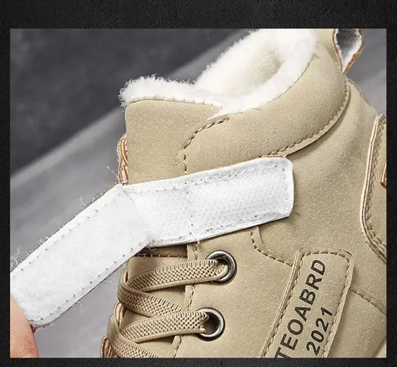 Bottes de Neige Enfant Garçon/Fille – Doublure Cachemire Chaude