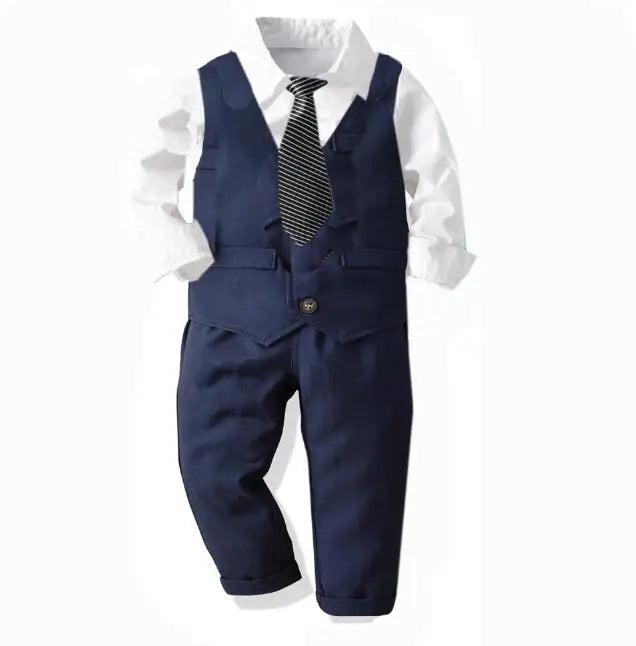 Vêtements enfants – Costume garçon mariage, blazer cravate, fête, uniforme scolaire, 1-9T