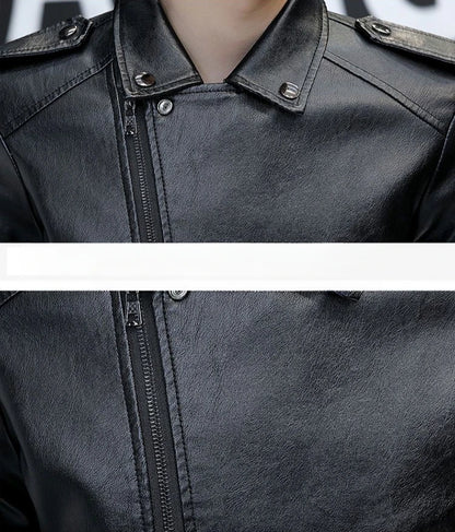 Blazer homme slim fit en cuir, style coréen, simple boutonnage, décontracté luxe .