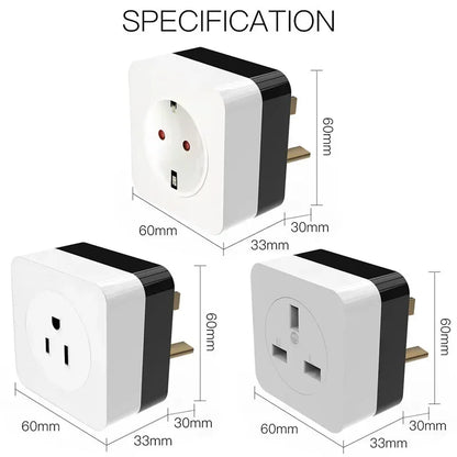 Prise Murale Wi-Fi 16A pour Climatiseur, Télécommande IR, Smart Life/Tuya, Alexa & Google .