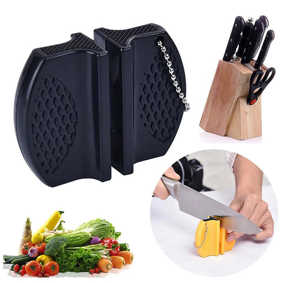 Mini affûteur de couteaux double face – portable pour cuisine et extérieur, affûtage rapide .