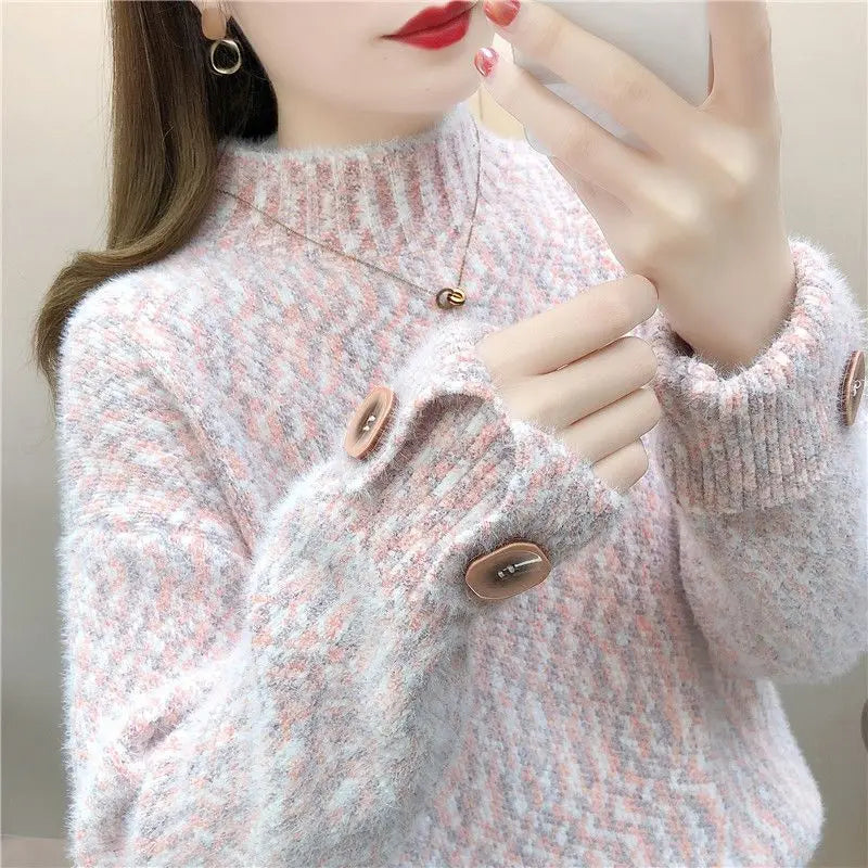 Nouveau pull femme velours chenille épais, chaud , polyvalent et mode