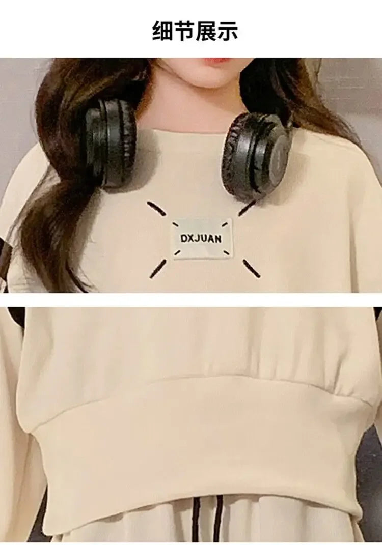 Ensemble bébé fille coréen 2 pièces 4-15 ans, style printemps, tendance oversize .