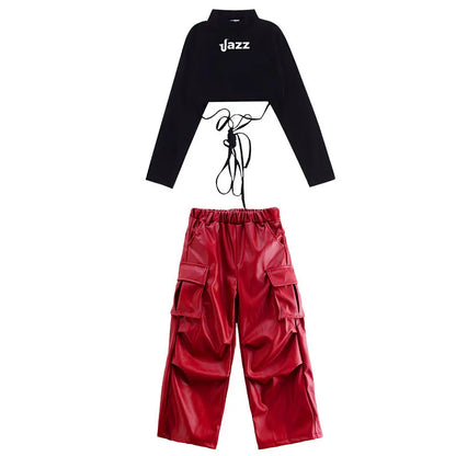 Vêtements Hip Hop Fille, T-shirt Court et Pantalon Cargo .