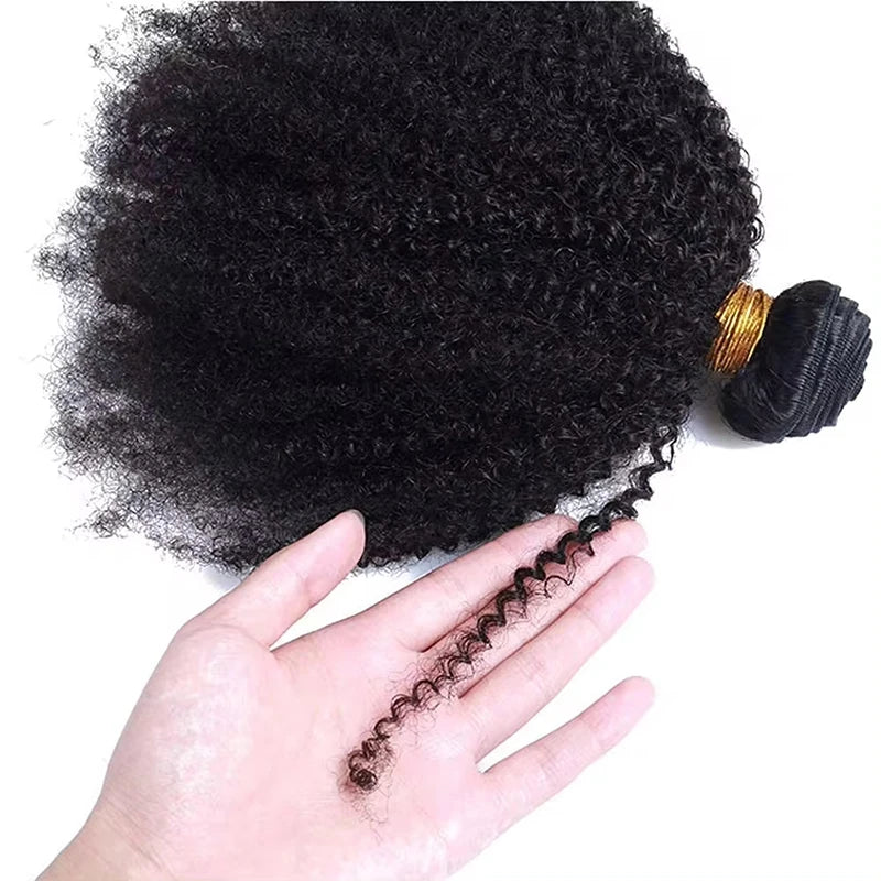 Extensions cheveux humains Remy Vietnam 4B 4C Afro crépus bouclés – Paquets en vrac, armure naturelle, 1/2/3 pièces, qualité premium