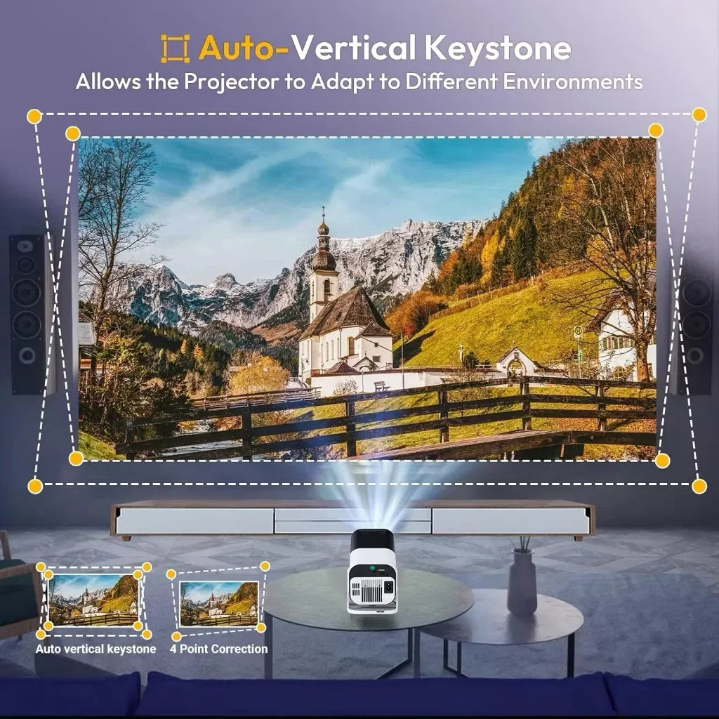 Projecteur DEYSINN HY320 4K Android 13 – 1080P, 390 ANSI, WiFi6, BT5.0
