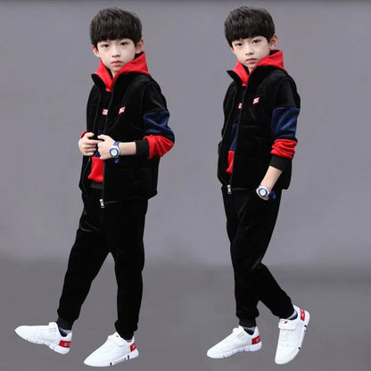 Nouvelle collection : costume jogging enfant garçon 3 pièces  sweat + pantalon + gilet