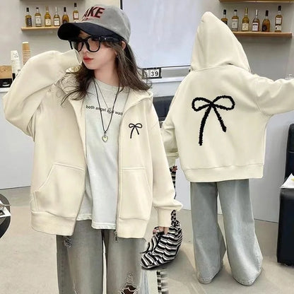 Veste décontractée fille 5-14 ans, sweat zippé, automne-printemps, nouvelle collection .