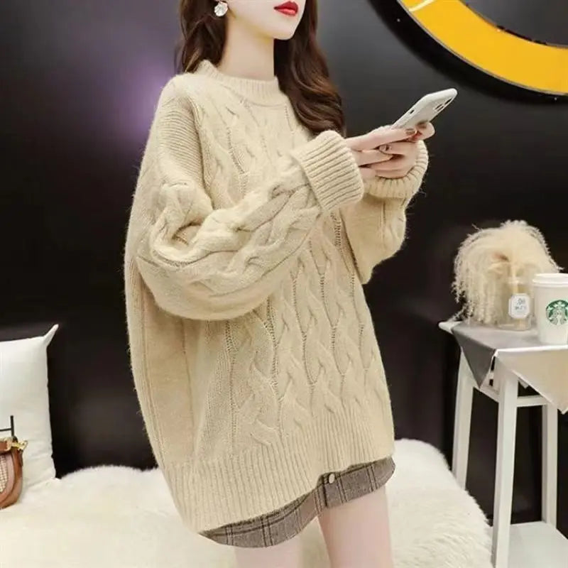 Pull femme maille torsadée élégant et chic