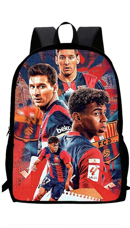 Sac à dos football Lamine Yamal, enfant, 1/3 pièces : sac d’école, sac déjeuner, trousse .
