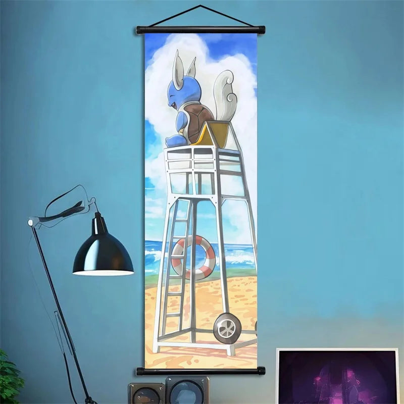 Pokémon Squirtle, Wartortle, Blastoise – Scènes dynamiques, impressions vives, détails audacieux – Pour fans de type Eau Power