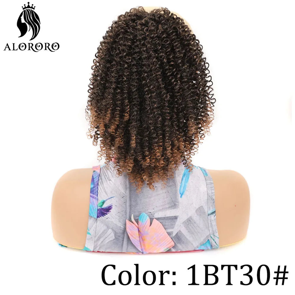 Queue de cheval bouffante afro bouclée synthétique à clip .