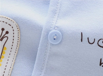 Ensemble printemps bébé 7 pièces : t-shirt, pantalon, chapeau, dessin animé unisexe .