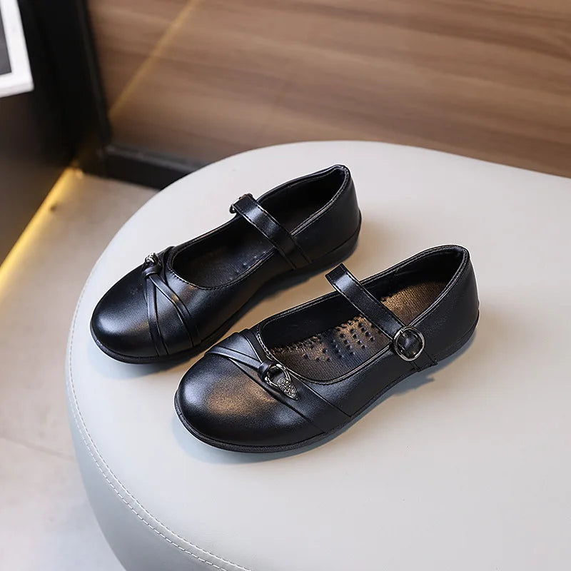 Chaussures polyvalentes cuir petites filles – Modèle scolaire, cérémonies et spectacles
