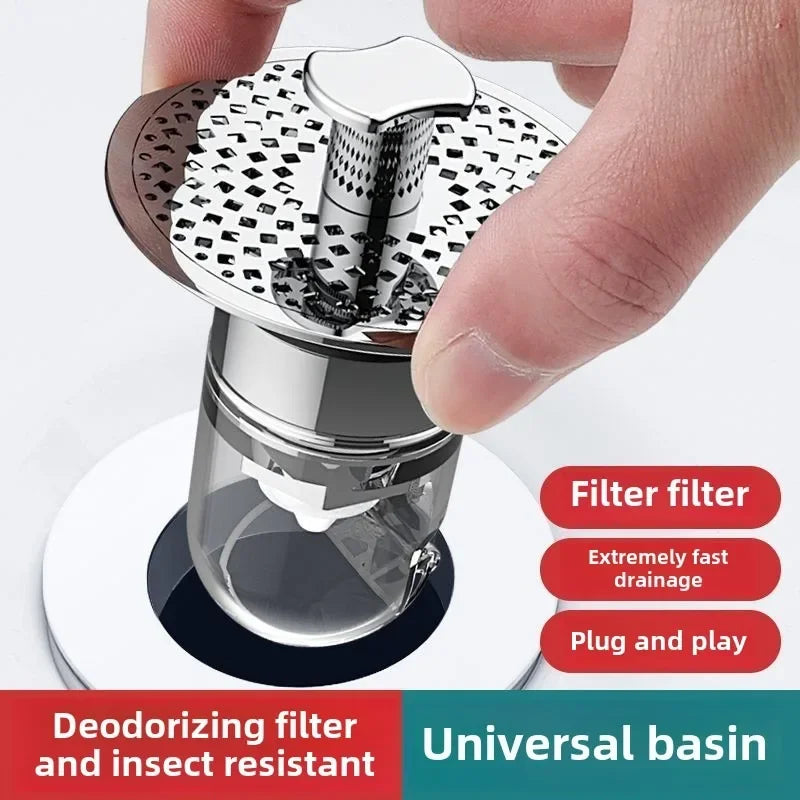 Filtre de Vidange d'Évier de Sol, Noyau Pop-up, Filtre Anti-décennie age, Accessoires de Cuisine