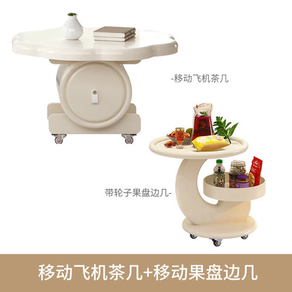 Table basse blanche Simple, peu encombrante, minimaliste, mobile, italienne, esthétique, meubles de luxe en bois ;