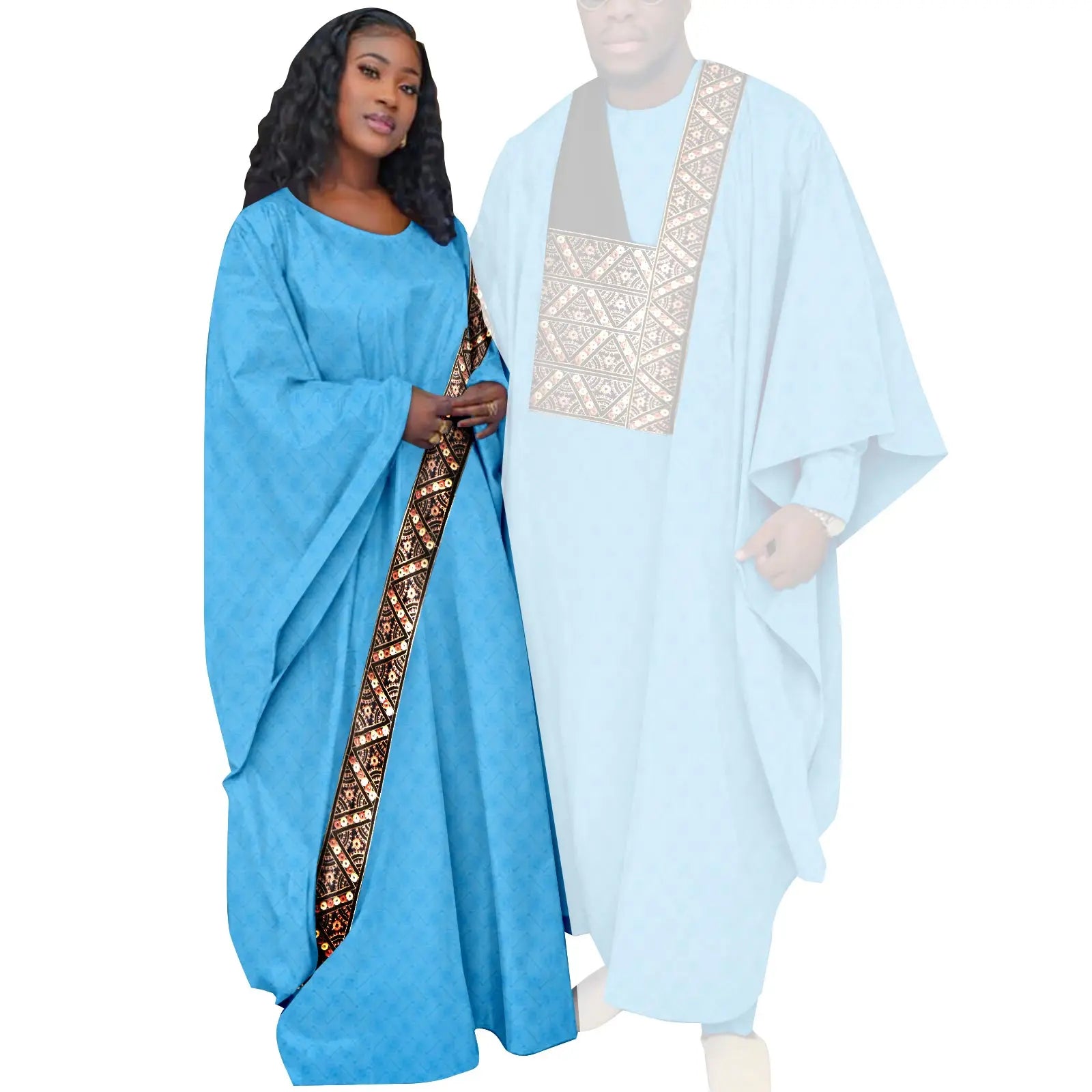 Vêtements couple africain – Tenues mariage ethniques, Abaya femme, Dashiki homme, style traditionnel