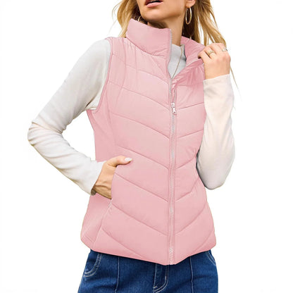 Cardigan Zippé Femme – Gilet Automne Décontracté, Col Montant & Poches, Mode Tendance