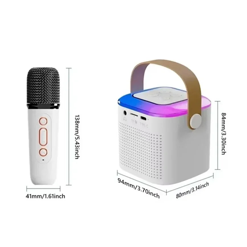Enceinte karaoké Bluetooth portable avec micro, mini système audio KTV