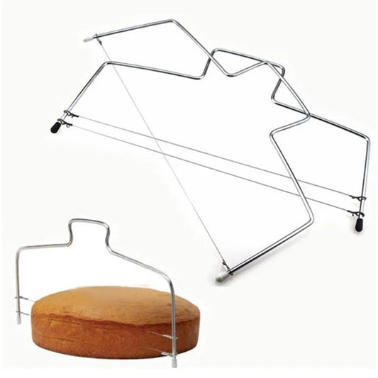 Coupe-gâteau à Double fil, trancheur réglable à 2 lignes en acier inoxydable, outils de cuisson, nouveau diviseur de pain au beurre, couteau à pâtisserie de cuisine
