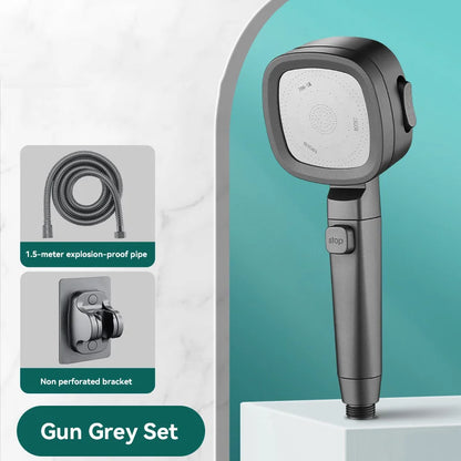 Pommeau de douche haute pression 3 modes – Économie d'eau, arrêt 1 touche, démontable et facile à installer