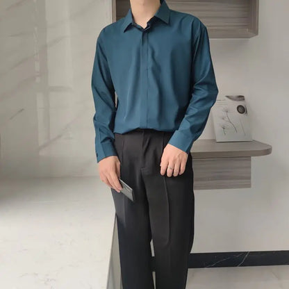 Chemises décontractées de bureau à col rabattu, style estival