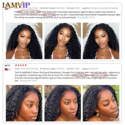 Perruque Dentelle Frontale 5x7 13x4/13x6, Cheveux Humains Remy Crépus Bouclés, Fermeture 4x4, Pré-plumé .