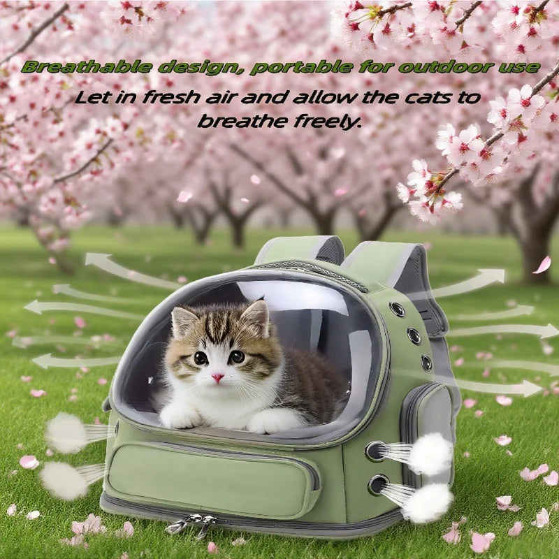Sac à dos animal de compagnie – Transparent, respirant, pour chats et petits chiens, voyage extérieur