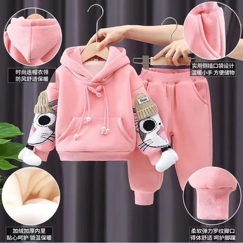 Ensemble chic fille dessin animé, tenue 2 pièces tendance