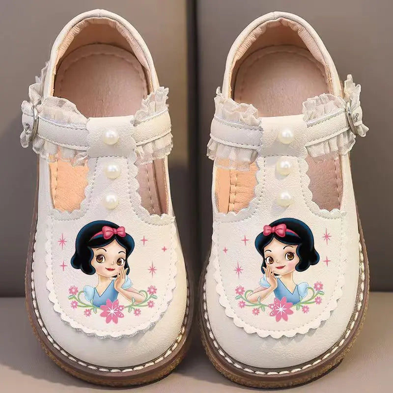 Chaussures fille Disney cuir souple printemps, princesse, semelle antidérapante, style Lolita.