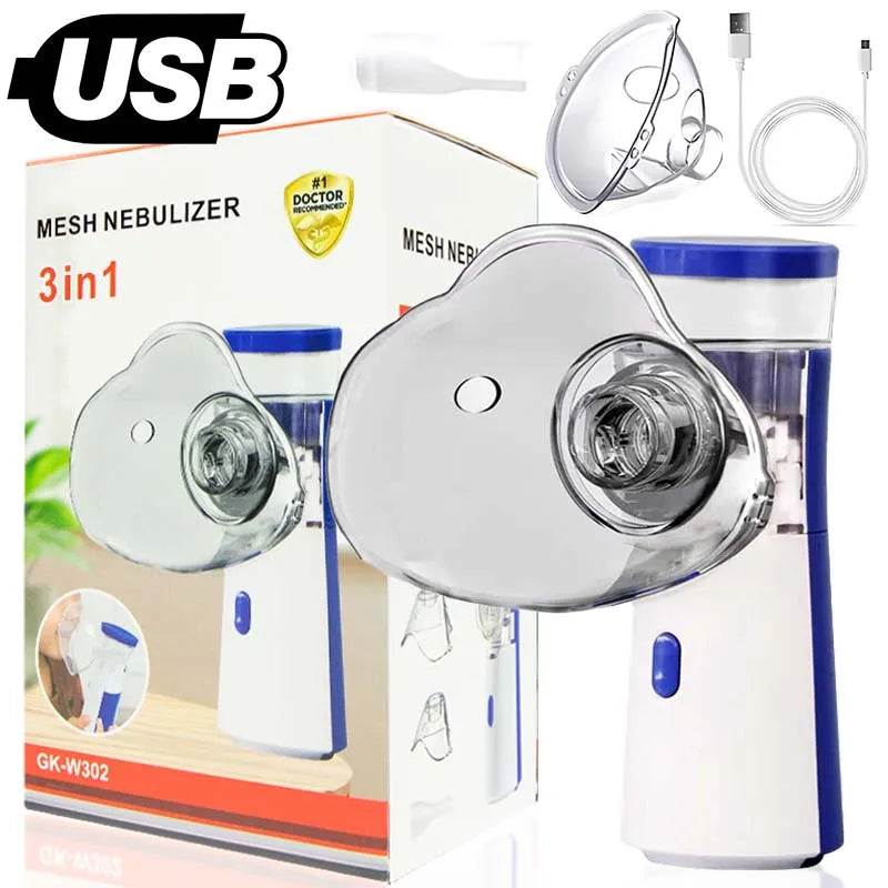 Nébuliseur médical silencieux portable à mailles, mini inhalateur enfant .