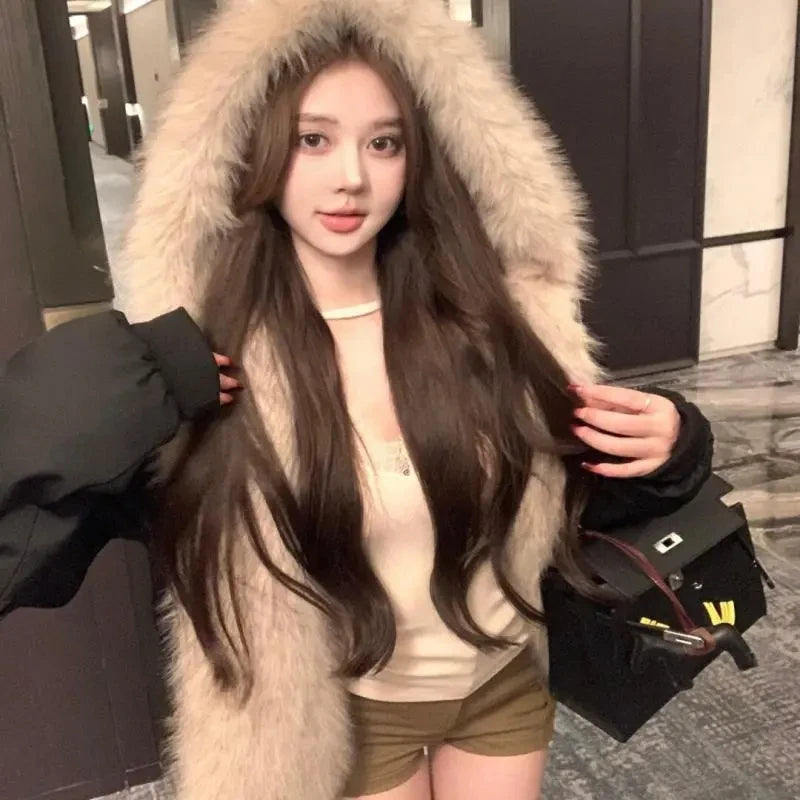 Manteau Femme Chaud – Double Face Capuche Automne/Hiver