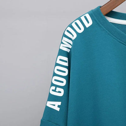 T-shirt femme noir ample graphique, style Kpop, streetwear élégant anime .