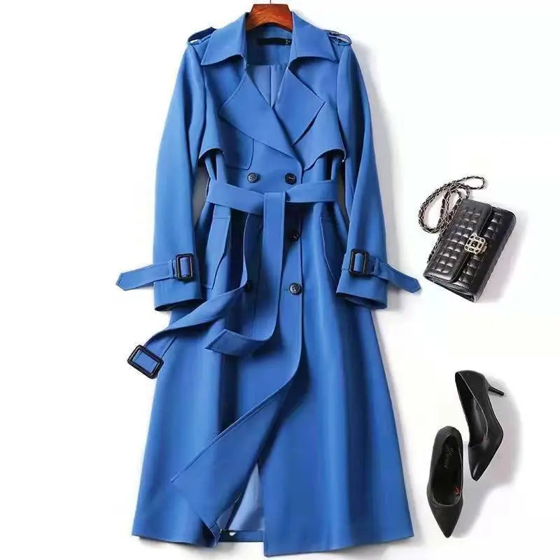 Trench-Coat Femme – Manteau Long Ample Automne/Hiver