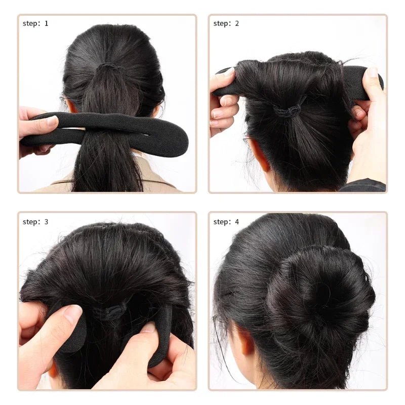 Outil coiffure boucle plastique, scrunchie chignon torsion