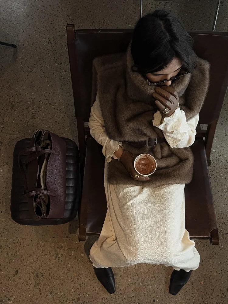 Gilet Luxe Femme – Coupe Ample Mode Hiver