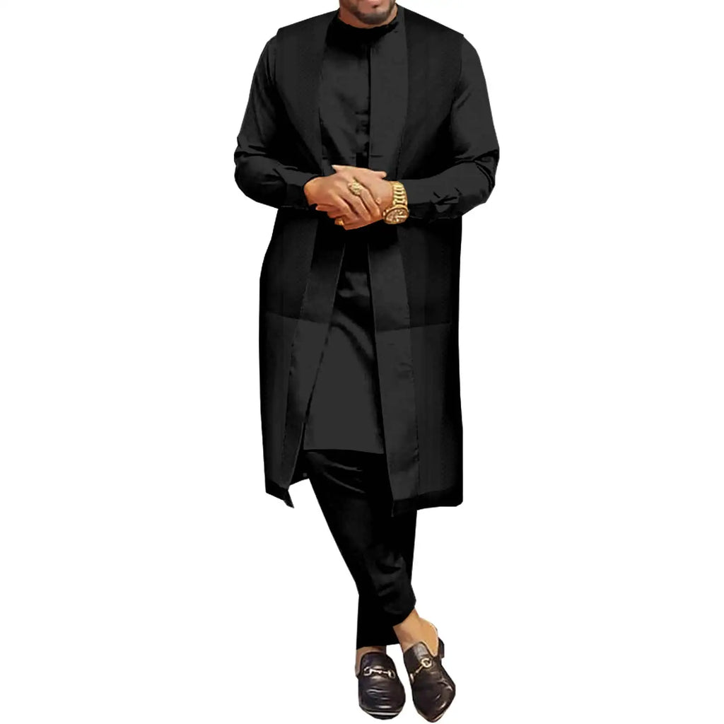 Vêtements couple africain – Robe femme maxi et jupe sirène, haut homme assorti, tenue mariage ET fête , 3 pièces