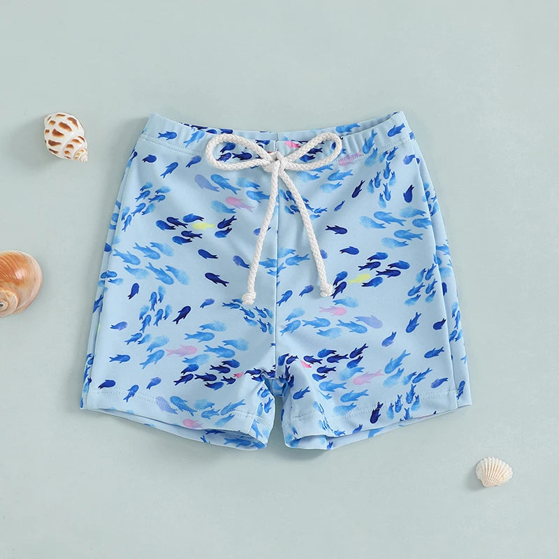 Maillot de bain pour petits garçons de 1 à 4 ans, short imprimé dinosaure/requin