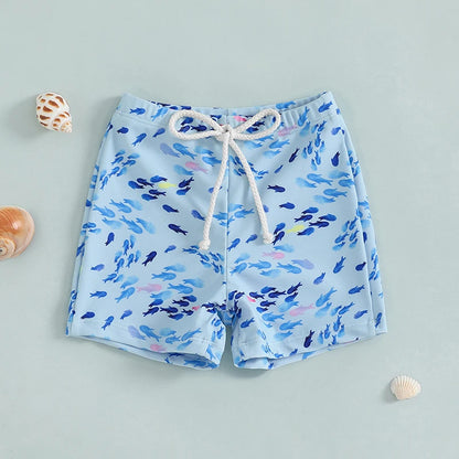 Maillot de bain pour petits garçons de 1 à 4 ans, short imprimé dinosaure/requin