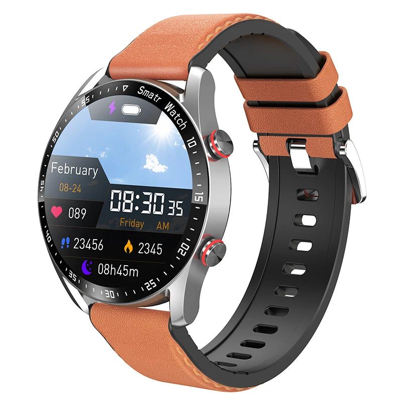 Montre connectée en bois résistante à l'eau .