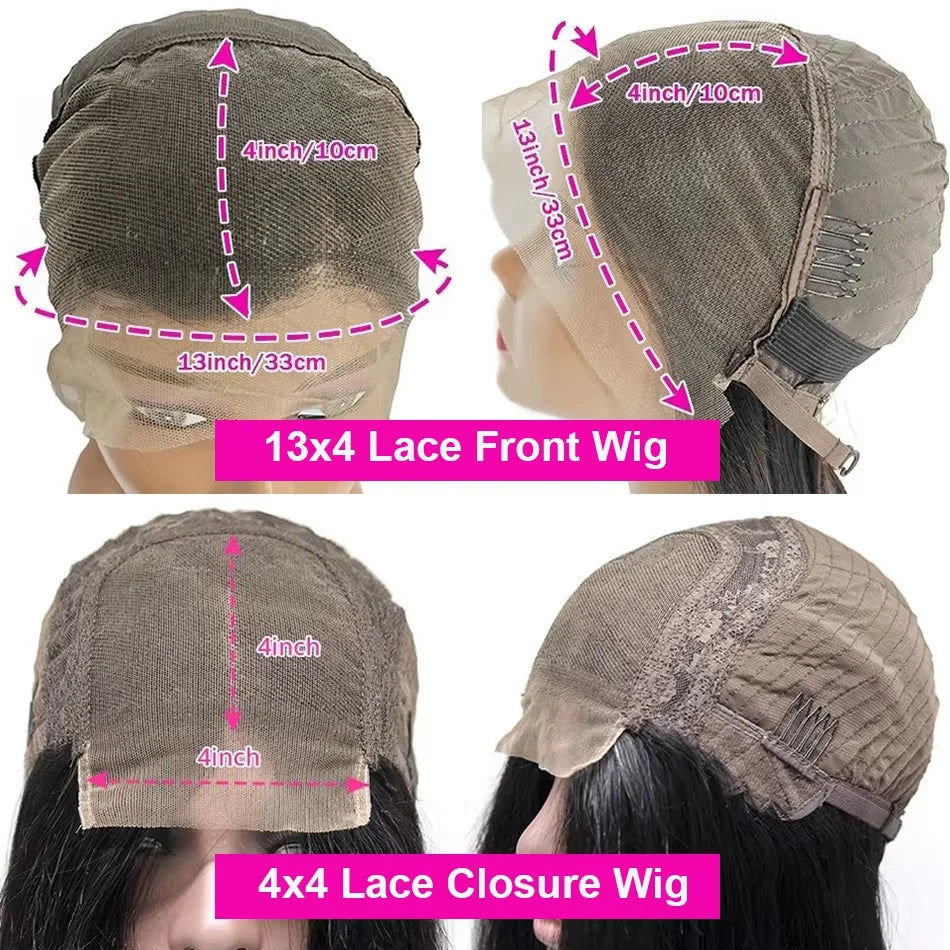 Perruque Bob Brésilienne 13x4 Deep Wave Naturelle Femme﻿