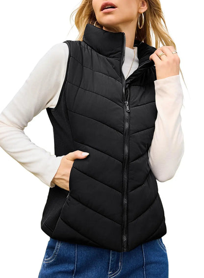 Cardigan Zippé Femme – Gilet Automne Décontracté, Col Montant & Poches, Mode Tendance