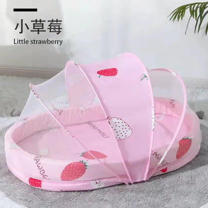Lit bébé pliable avec moustiquaire – Nid de couchage 0-24 mois .