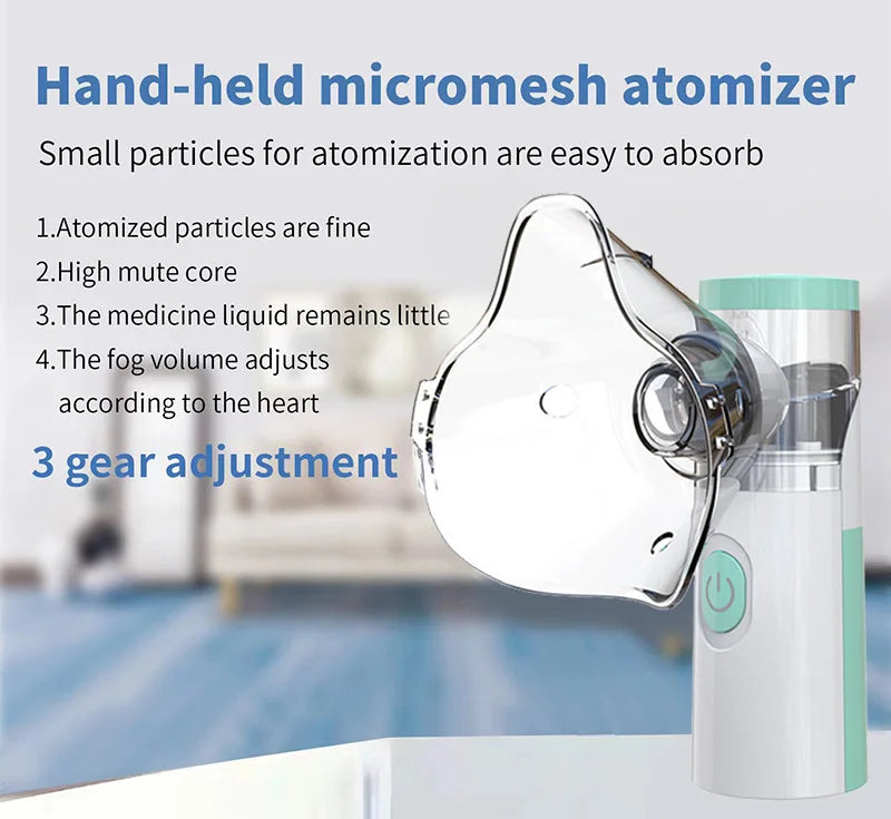 Nébuliseur médical silencieux portable à mailles, mini inhalateur enfant .
