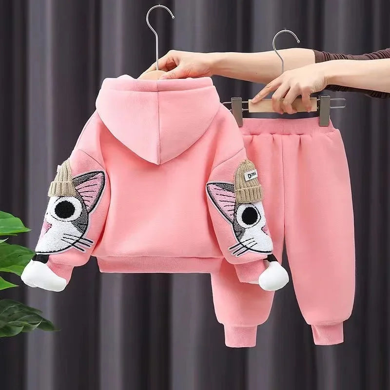 Ensemble chic fille dessin animé, tenue 2 pièces tendance