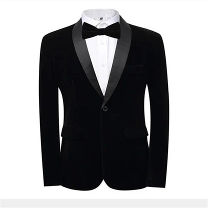 Blazer homme Slim Fit velours doré, un bouton, bleu/rouge/vert – Soirée & mariage .