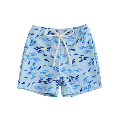 Maillot de bain pour petits garçons de 1 à 4 ans, short imprimé dinosaure/requin