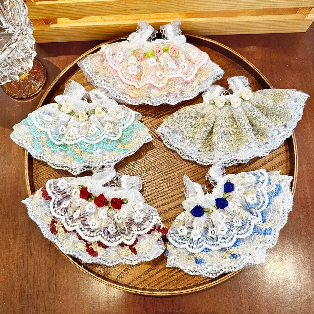 Robe Princesse Poupée – Dentelle et Oreilles de Lapin, Coton Doux Été